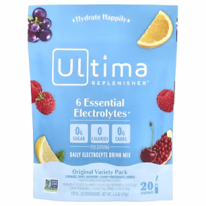 Ultima Replenisher, 6 Essential Electrolytes, Daily Electrolyte Prep Mix, Original Bottle, 20 Sticks, 0.13 oz (3.7 g)